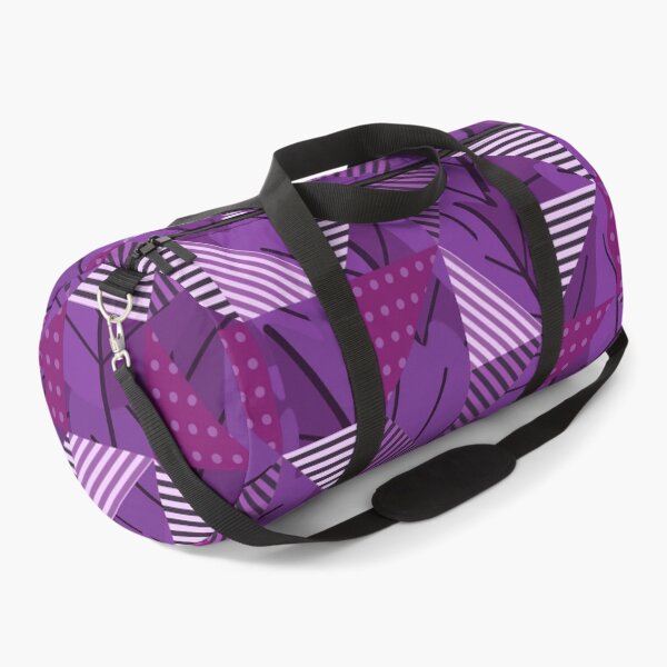 Item preview, Cubist Autumn Canopy – Abstract Geometric Leaves & Stripes Pattern | Purple designed and sold by Frohyou.