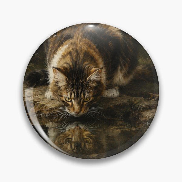 Item preview, Elegant Cat Gazing Into Reflection designed and sold by Ocelot-T.