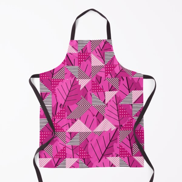 Item preview, Cubist Autumn Canopy – Abstract Geometric Leaves & Stripes Pattern | Pink designed and sold by Frohyou.