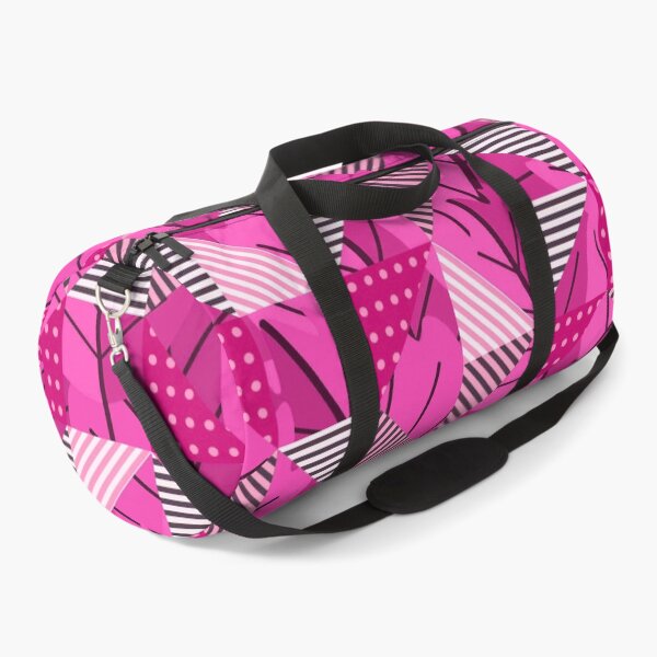 Item preview, Cubist Autumn Canopy – Abstract Geometric Leaves & Stripes Pattern | Pink designed and sold by Frohyou.