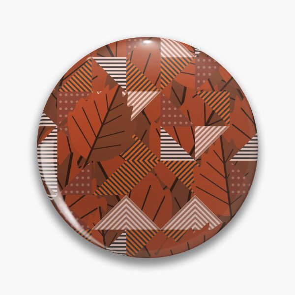 Item preview, Cubist Autumn Canopy – Abstract Geometric Leaves & Stripes Pattern | Brown designed and sold by Frohyou.