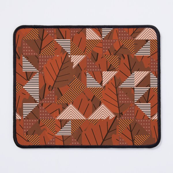Item preview, Cubist Autumn Canopy – Abstract Geometric Leaves & Stripes Pattern | Brown designed and sold by Frohyou.