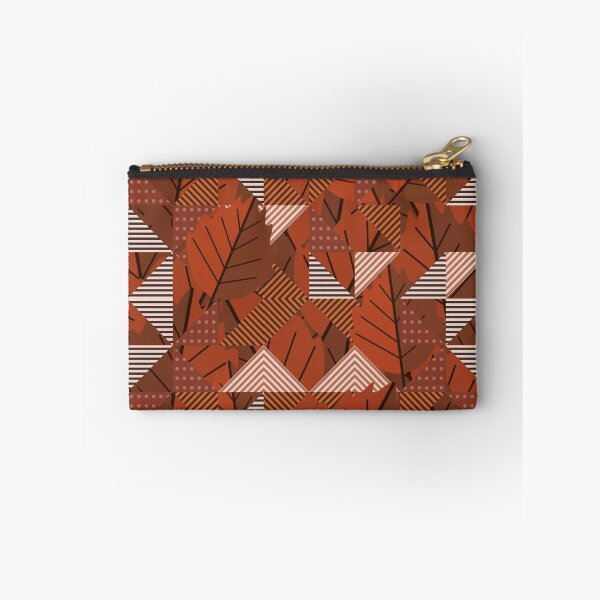 Item preview, Cubist Autumn Canopy – Abstract Geometric Leaves & Stripes Pattern | Brown designed and sold by Frohyou.