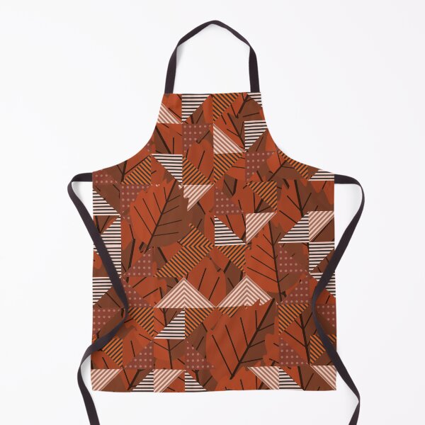 Item preview, Cubist Autumn Canopy – Abstract Geometric Leaves & Stripes Pattern | Brown designed and sold by Frohyou.