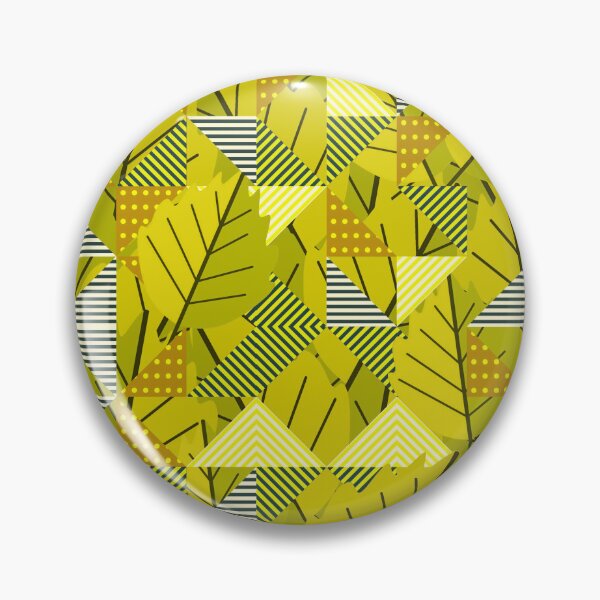 Item preview, Cubist Autumn Canopy – Abstract Geometric Leaves & Stripes Pattern | Chartreuse designed and sold by Frohyou.