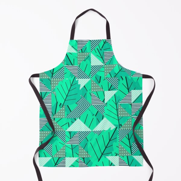 Item preview, Cubist Autumn Canopy – Abstract Geometric Leaves & Stripes Pattern | Teal designed and sold by Frohyou.
