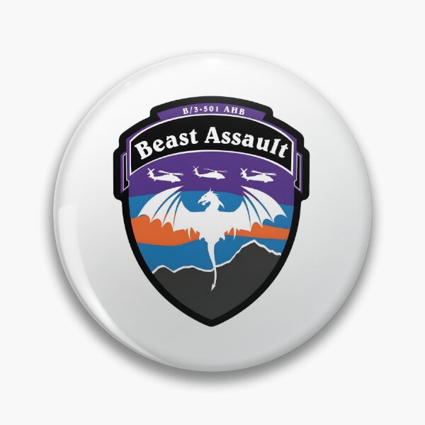 Item preview, B Company 3-501 AHB "Beast Assault" Military Emblem designed and sold by CharlieDesings.