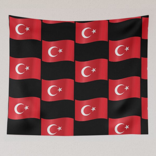 Item preview, Turkish Waving Flag Turkish Pride Design designed and sold by yazdogs.