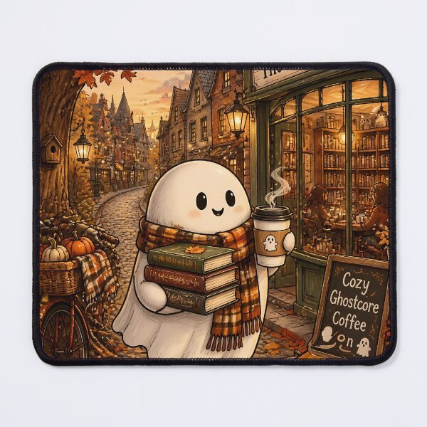 Item preview, Cozy Ghost Coffee Run Autumn Aesthetic designed and sold by Fun2Fentastic.
