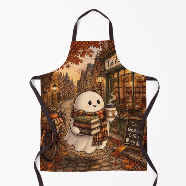 Item preview, Cozy Ghost Coffee Run Autumn Aesthetic designed and sold by Fun2Fentastic.