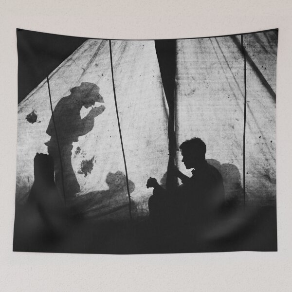 Item preview, Cowboys in Silhouettes, western classic vintage black and white photograph designed and sold by Astrid Arkhangelsky.