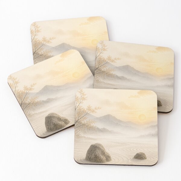 Item preview, Zen Rock Garden Wall Art Poster | Japanese Stone Garden, Japandi Wabi Sabi Decor designed and sold by LuminaKage.