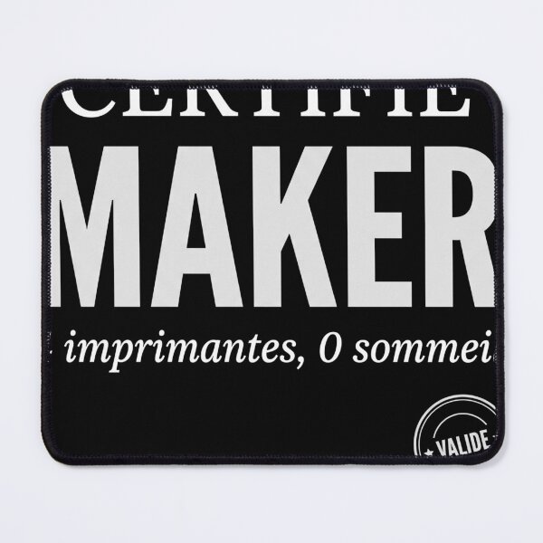 Item preview, Certified Maker 4 Printers 0 Sleep 3D Printing White Text designed and sold by Niebieski-Labs.