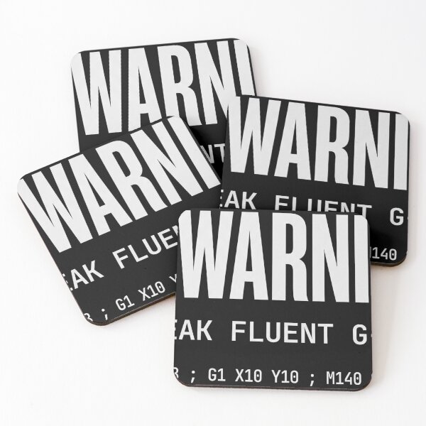 Item preview, Warning I Speak Fluent Gcode Programmer 3D White Text designed and sold by Niebieski-Labs.