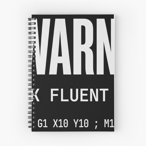 Item preview, Warning I Speak Fluent Gcode Programmer 3D White Text designed and sold by Niebieski-Labs.