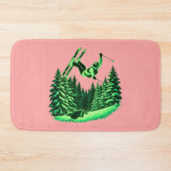 Item preview, Neon Freestyle Skier in Winter Forest designed and sold by MagicCrystal.