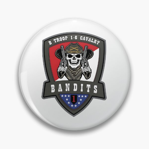Item preview, B Troop 1-6 Cavalry "Bandits" Military Emblem designed and sold by CharlieDesings.