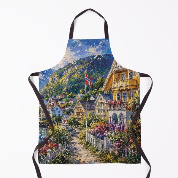 Item preview, Balestrand, Norway – a painting of a summer day in this beautiful Scandinavian city. designed and sold by GalleryKauffeld.