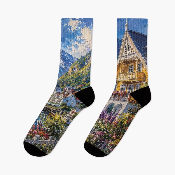 Item preview, Balestrand, Norway – a painting of a summer day in this beautiful Scandinavian city. designed and sold by GalleryKauffeld.