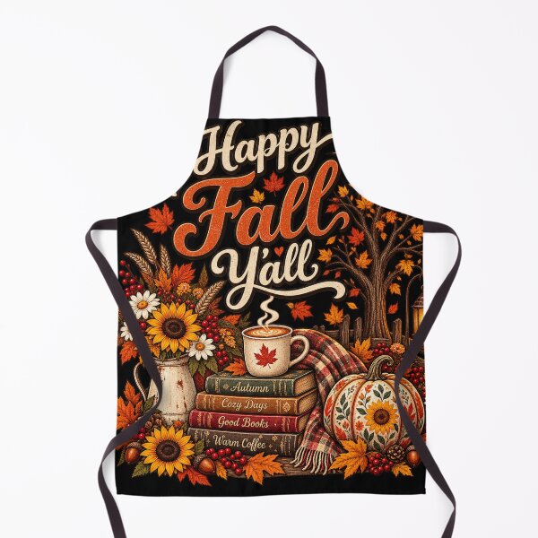 Item preview, Happy Fall Y’all Cozy Autumn Books Coffee Pumpkin and Sunflower designed and sold by will freed18.
