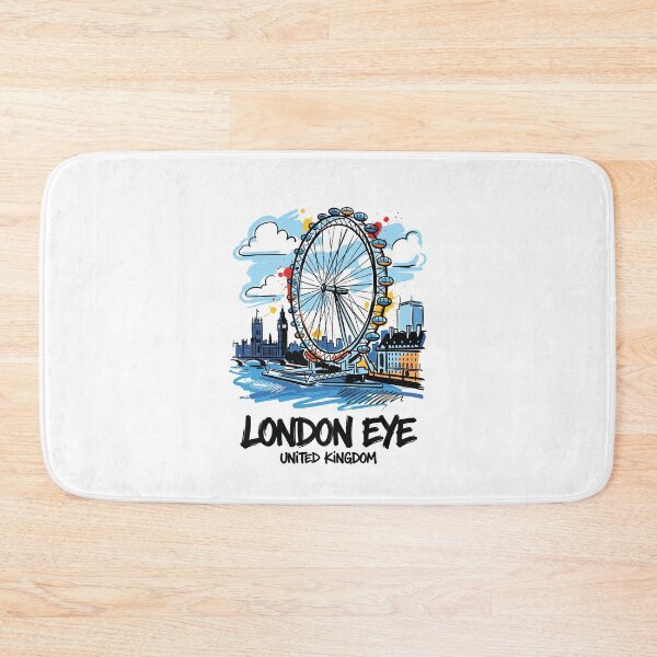 Item preview, London Eye Ferris Wheel UK Travel Art designed and sold by Merch by Das Design Studio.