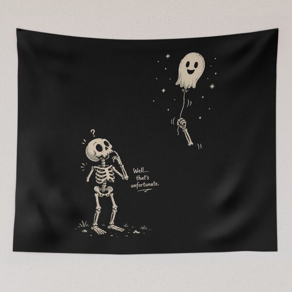Item preview, Well That’s Unfortunate – Funny Skeleton and Ghost Balloon Halloween designed and sold by will freed18.