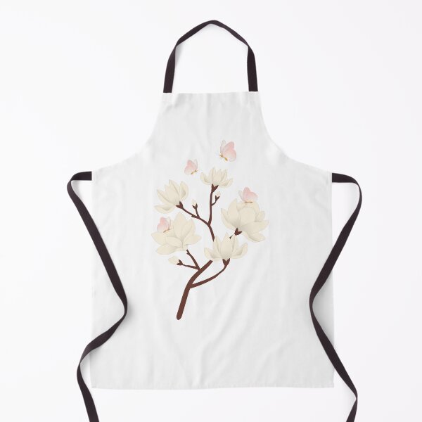 Item preview,  Soft Cream Magnolia Flower Branch Graphic with Pink Butterflies designed and sold by Rehnair.