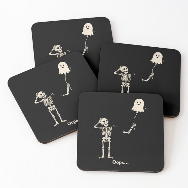 Item preview, Skeleton Holding Balloon Ghost Gothic Halloween Funny designed and sold by will freed18.