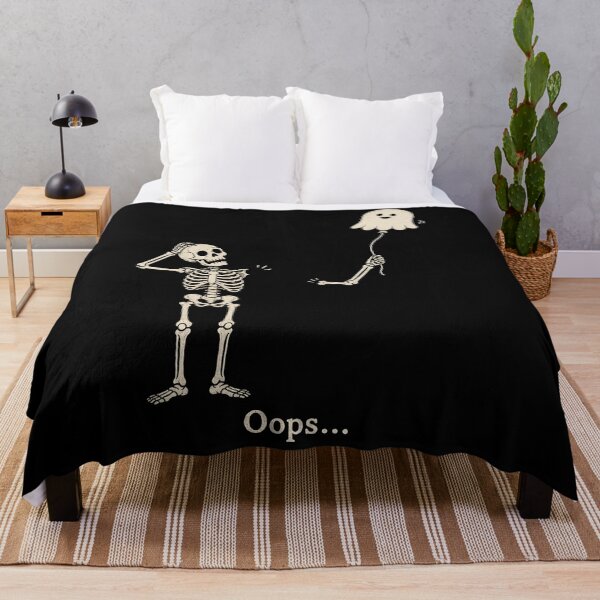 Item preview, Skeleton Holding Balloon Ghost Gothic Halloween Funny designed and sold by will freed18.