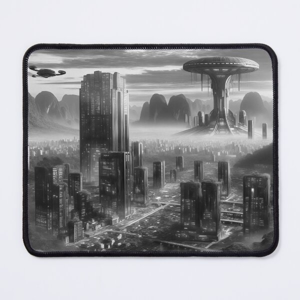 Item preview, Black and White Sci-Fi Art designed and sold by BUTTER7FLY.