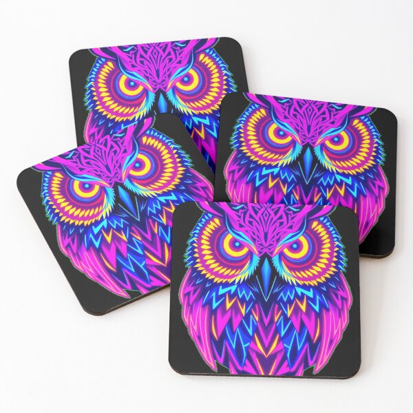 Item preview, Electric Horned Owl – 80s Neon designed and sold by Benito Del Ray.