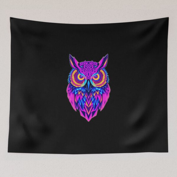 Item preview, Electric Horned Owl – 80s Neon designed and sold by Benito Del Ray.
