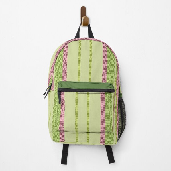 Item preview, Retro Herringbone Stripes Pattern – Bold Green and Pink Geometric Design designed and sold by DreamPixelPrint.