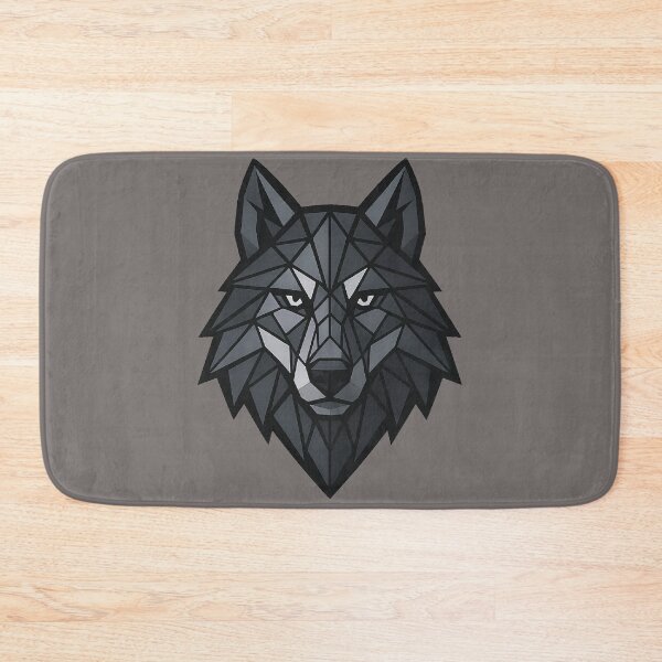 Artikelvorschau, Geometrischer Wolfskopf – Polygon-Wildtierkunst entworfen und verkauft von BROHLine Studio.
