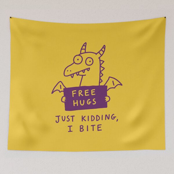 Item preview, Free Hugs Just Kidding I Bite designed and sold by NQArtist.