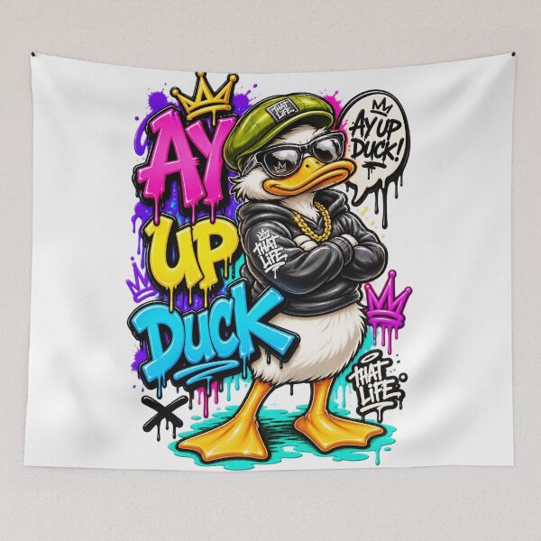 Item preview, Street Style Graffiti Duck – Colorful Urban Pop Art designed and sold by Lock_Design.