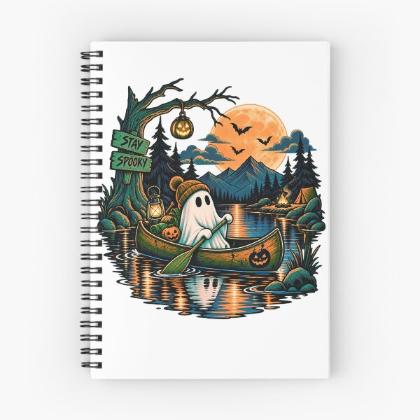 Item preview, Halloween Ghost Canoe | Cute Spooky Camping Lake Adventure designed and sold by INKPOPTOURI.