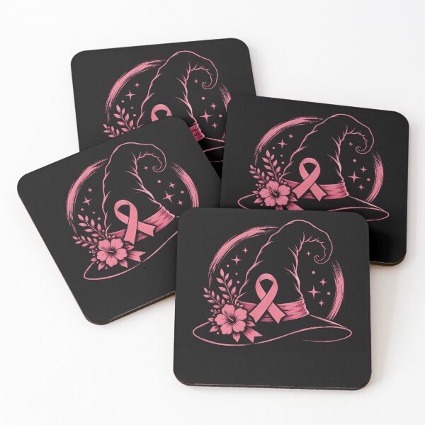 Item preview, pink ribbon witch hat breast cancer designed and sold by Kladhadredo.