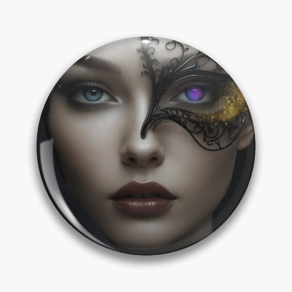 Item preview, Mystical Gothic Woman Neon Blue Eye Magic designed and sold by mimikaka.