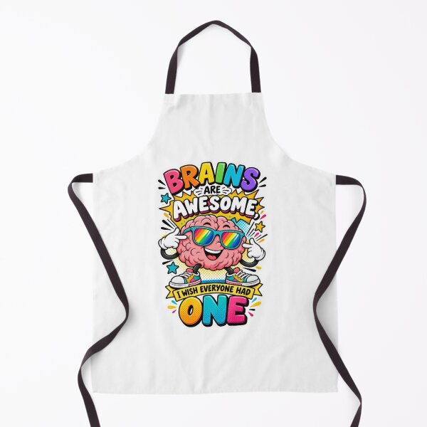 Item preview, Brains Are Awesome I Wish Everyone Had One Cute Cartoon Brain designed and sold by Mellow Doodle Co..