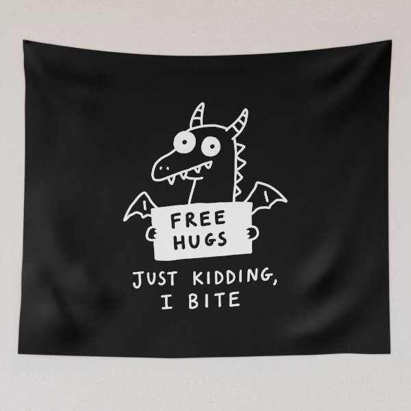 Item preview, Free Hugs Just Kidding I Bite designed and sold by NQArtist.