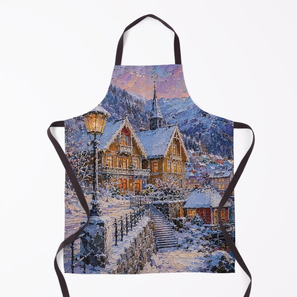 Item preview, Winter in Balestrand painting, Norway – A Beautiful city in Scandinavia. designed and sold by GalleryKauffeld.
