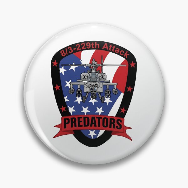 Item preview, 8/3-229th Attack Battalion "Predators" AH-64 Apache Emblem designed and sold by CharlieDesings.