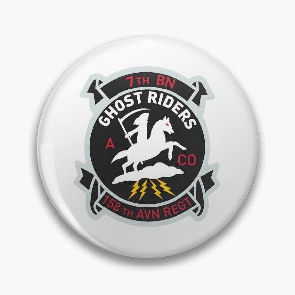 Item preview, A Co 7th BN 158th AVN REGT "Ghost Riders" Emblem designed and sold by CharlieDesings.