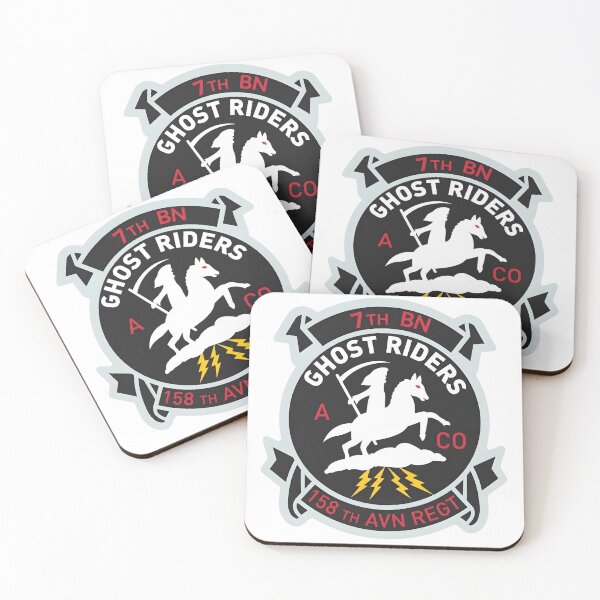 Item preview, A Co 7th BN 158th AVN REGT "Ghost Riders" Emblem designed and sold by CharlieDesings.