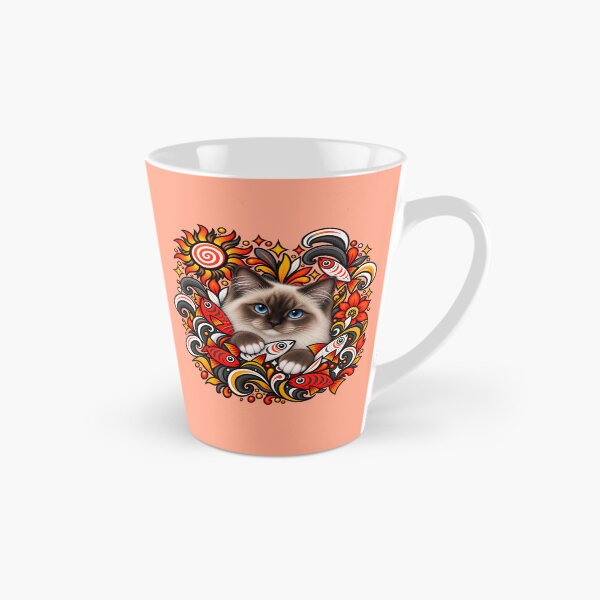 Item preview, Birman Cat Floral Decor - Fish & Swirls designed and sold by PixelsPaws.