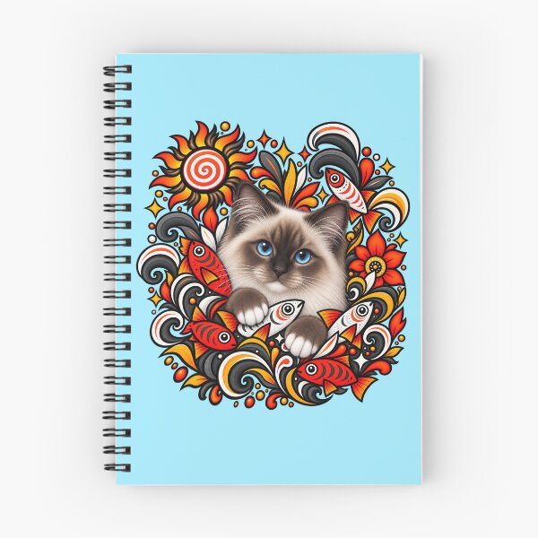 Item preview, Birman Cat Floral Decor - Fish & Swirls designed and sold by PixelsPaws.