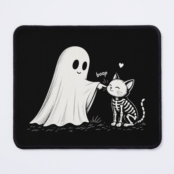 Item preview, Boo-P Ghost cat Skeleton Funny Cute Halloween Vintage designed and sold by Kladhadredo.