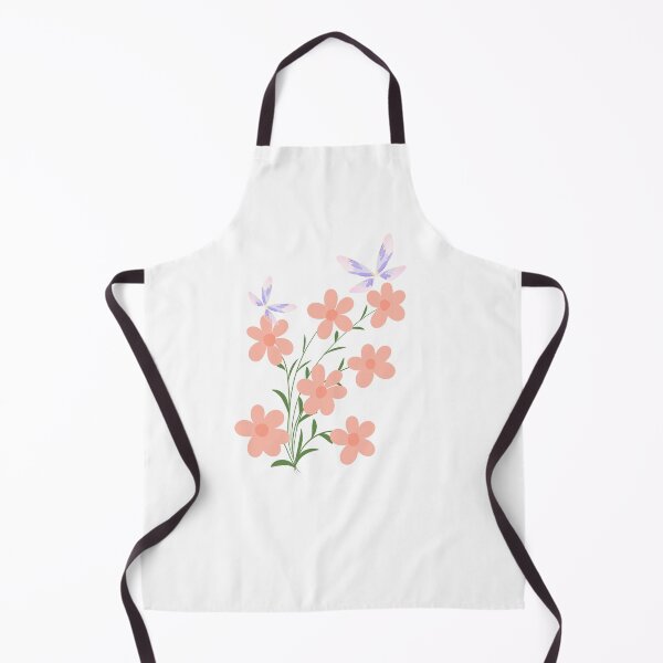 Item preview, Minimalist Flat Vector Peach Flower Spray with Pastel Purple Butterflies designed and sold by Rehnair.