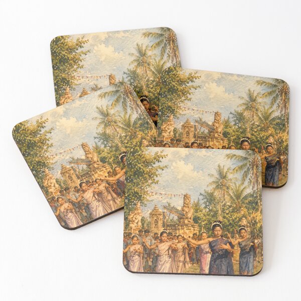 Item preview, Traditional Thai Festival Dance Watercolor Painting designed and sold by Koalangel.
